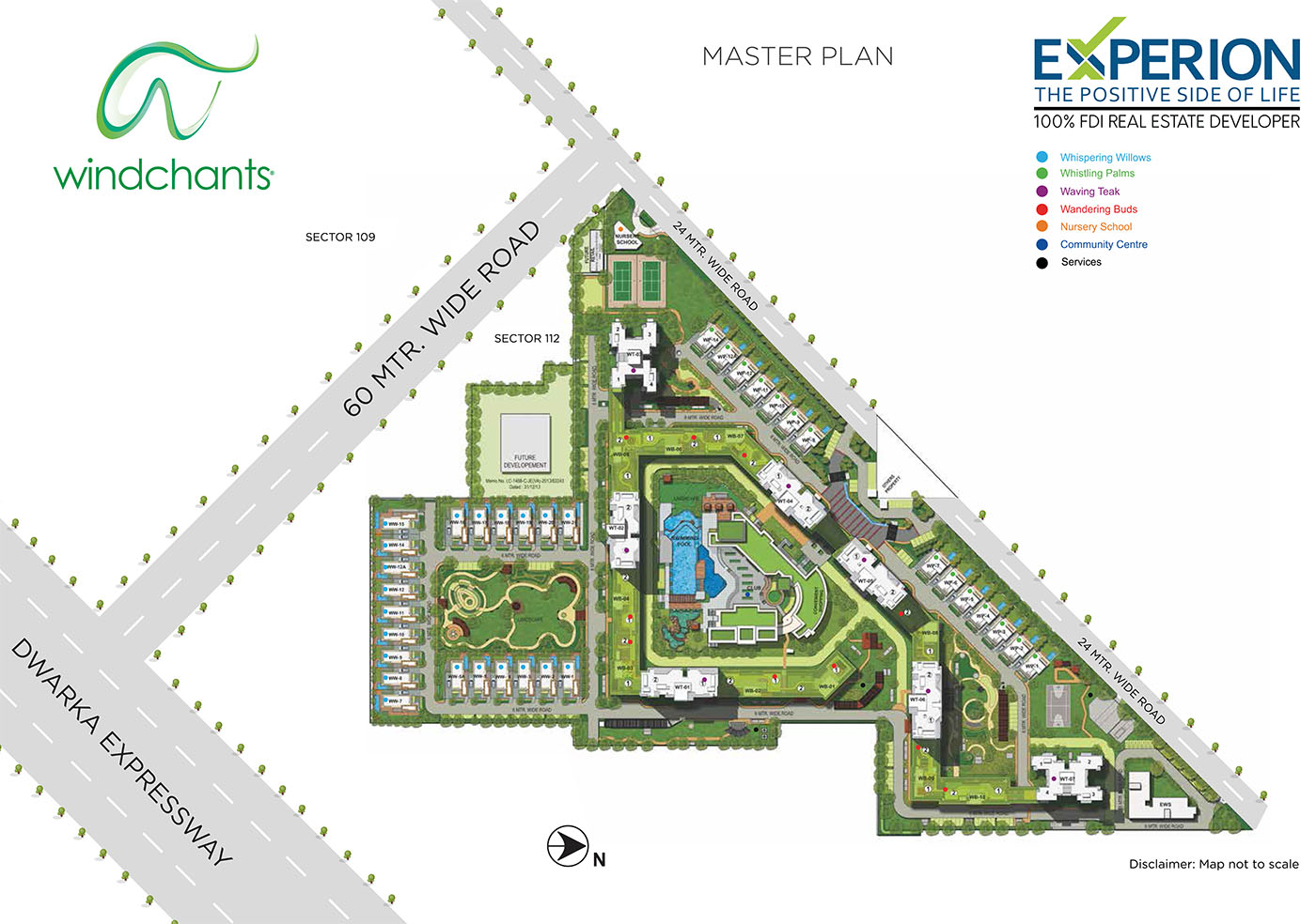 Master Plan of Experion Duplex Villaments